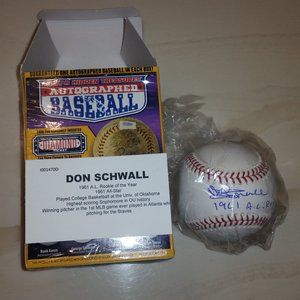 Collectible Autographed Don Schwall Baseball - New